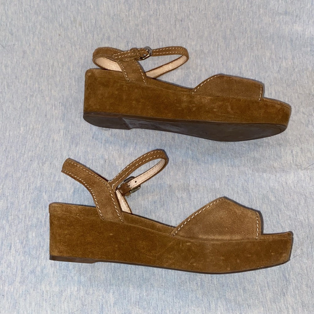 Prada brown suede platform sandals w adjustable ankle strap VGUC EU 37 - Picture 9 of 16